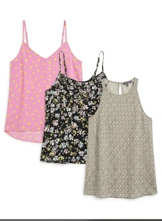 Lote 3 Camisetas Tirantes Estampadas talla M