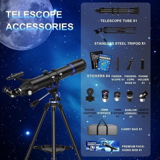 Telescopio refractor 90 mm apertura 800 mm NUEVO
