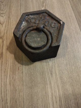 Pesa exagonal de 5kg Hierro Fundido con Asa