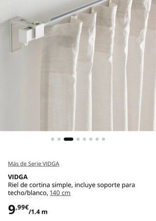 Riel para cortinas blanco (tres)