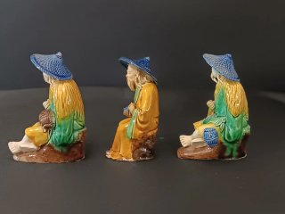 Set 5 Statuine Ceramica Cinesi Mudmen Vintage