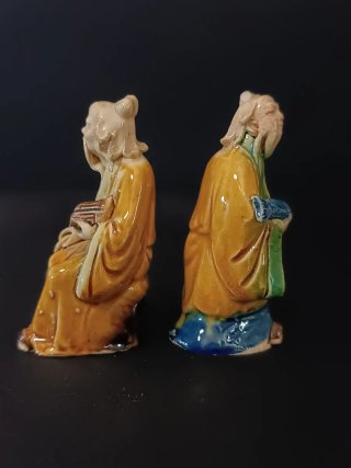 Set 5 Statuine Ceramica Cinesi Mudmen Vintage