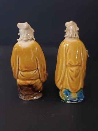 Set 5 Statuine Ceramica Cinesi Mudmen Vintage