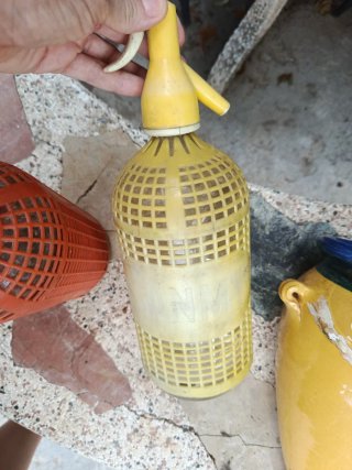 3 sifones vintage de colores