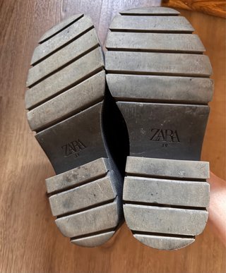 Mocasines Zara Mujer Talla 39 Charol Negro