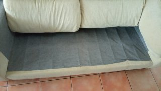 Sofá beige de tela