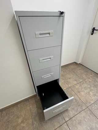Armario Archivador metálico gris 4 cajones