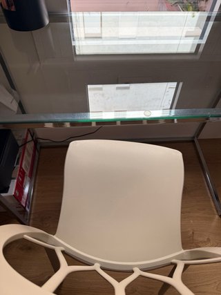 Escritorio de cristal