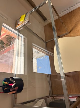 Escritorio de cristal
