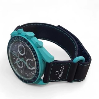 RELOJ SWATCH OMEGA SPEEDMASTER MISSION TO EARTH + CAJA