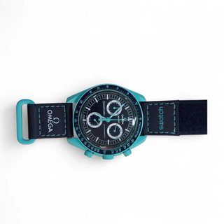 RELOJ SWATCH OMEGA SPEEDMASTER MISSION TO EARTH + CAJA