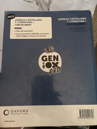 Lengua castellana y literatura I. Libro del est...