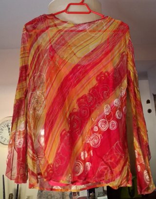 Falda y blusa Little Buddha naranja/rojo