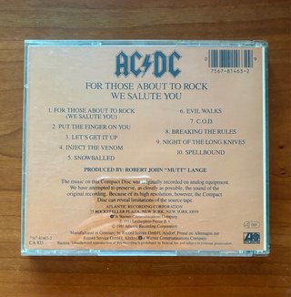 CD AC/DC For Those About to Rock
