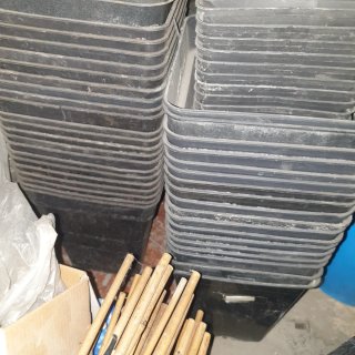 150 Tiestos de Plástico Negro 7 Litros