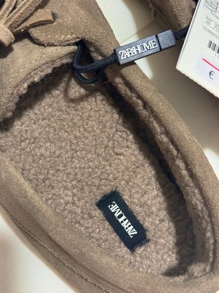 Mocasines piel y borreguito Zara Home