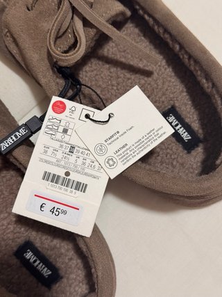 Mocasines piel y borreguito Zara Home