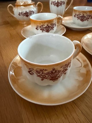 Vajilla juego de Porcelana. Antigüo