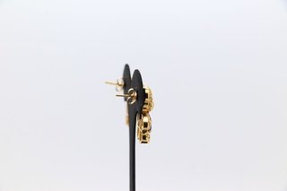 PENDIENTES OSO CON CIRCONITAS AZUL