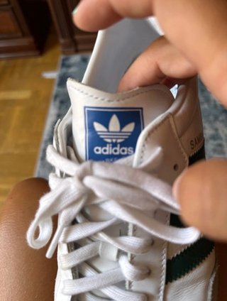 Zapatillas Adidas Samba Blancas y Verdes