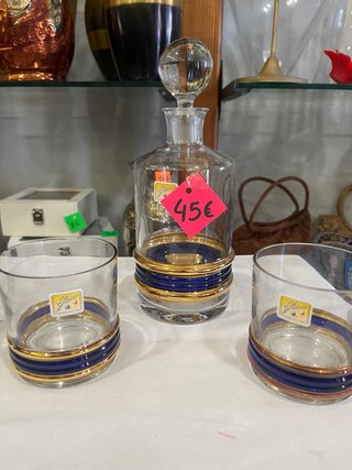 Juego Whisky Botella + 6 Vasos Cristal