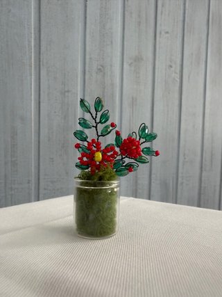 Imán Decorativo Flores y Hojas