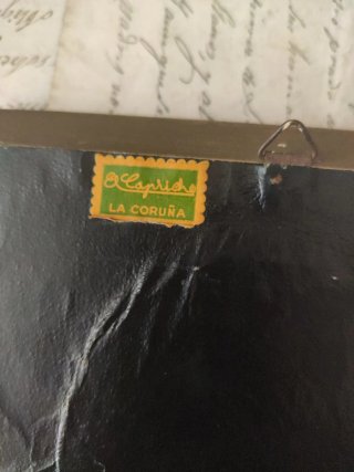 Cuadro/Placa de Porcelana Vintage Estilo Fragonard