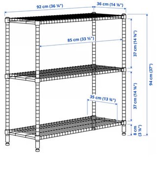2 Estanterías Metálicas IKEA
