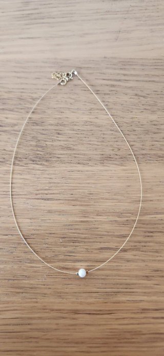 Collar perla bañado en oro