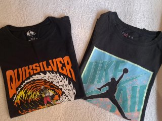 Lote 3 Camisetas Jordan y Quiksilver 10-12 años