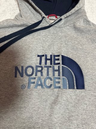 Sudadera The North Face S bordada gris y azul