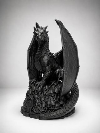Figura Dragón sobre Calaveras