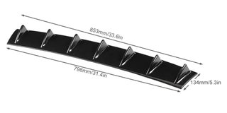 Difusor Parachoques Trasero Universal Negro