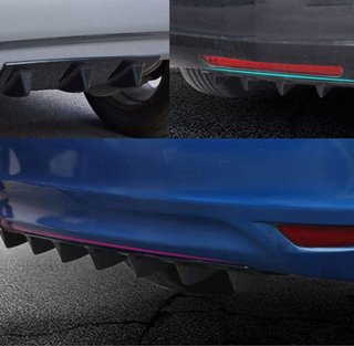 Difusor Parachoques Trasero Universal Negro