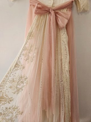 Traje Comunión Niña Talla 11 Encaje Rosa
