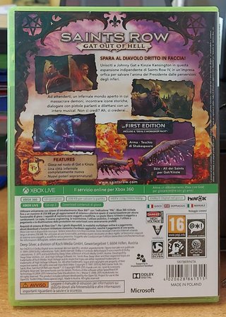 Saints Row Gat Out of Hell Xbox 360 ITA