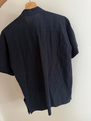Camisa mexicana bordada azul Talla S/M