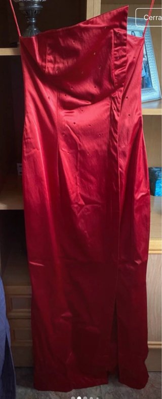 Vestido largo fiesta boda rojo