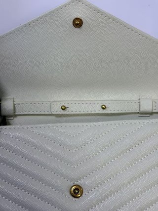 Cartera con cadena YSL Saint Laurent blanca
