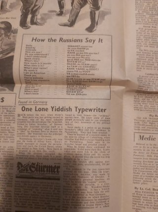 Periódico The Stars and Stripes Mayo 1945