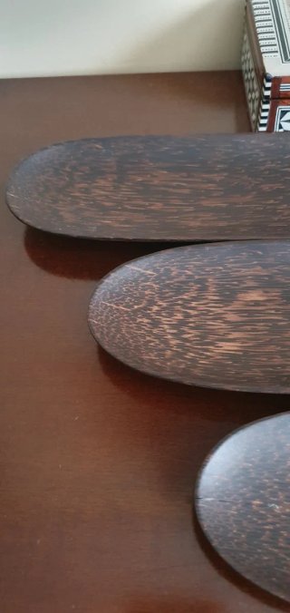 Bandejas de madera decorativas (3 unidades)
