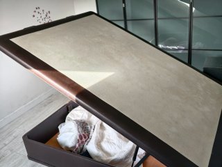 Canapé Cama Matrimonio 150x200 Marrón de muy buena