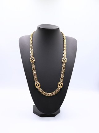 CADENA CARTIER MEDUSA ONIX Y CIRCONITAS