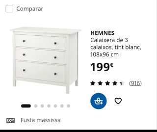 Cajonera Ikea Hemnes Beige/amarillo pálido