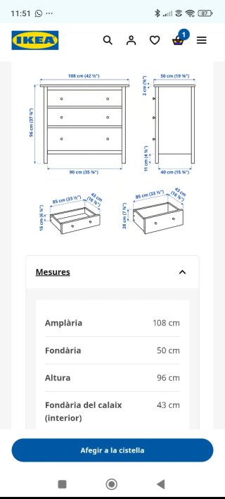 Cajonera Ikea Hemnes Beige/amarillo pálido