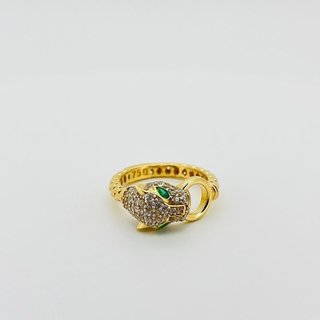 Anillo Pantera Oro 18k - circonitas