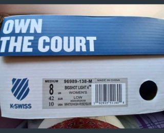 Zapatillas K-Swiss Mujer Talla 42