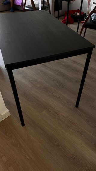 Mesa de comedor negra 110x67 cm