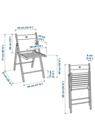 Silla Plegable de Madera de Ikea (Vitange)