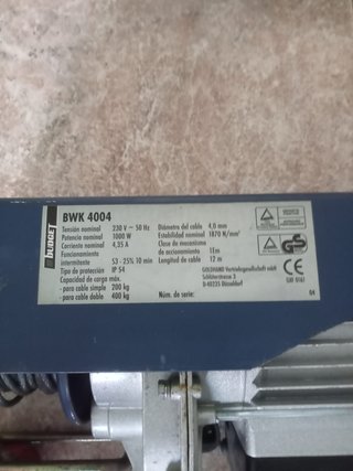 Polipasto eléctrico para subir material BWK 4004